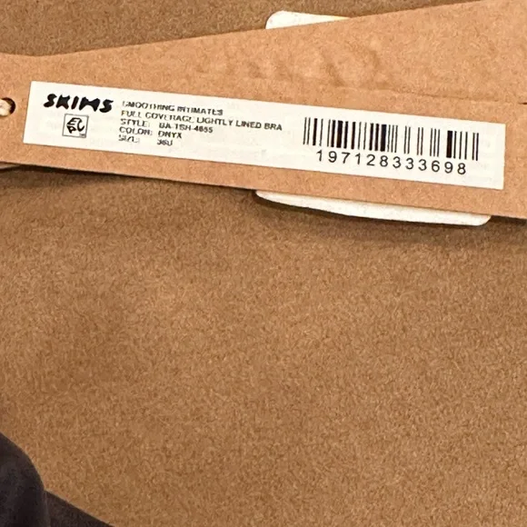 SKIMS 36B NWT Smoothing Intimates Full Coverage Lightly Lined Bra in Onyx - Picture 7 of 11